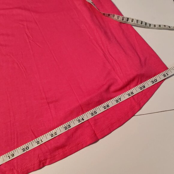 Womens Pink THJS A-Line Dress Size M Rayon & Spandex V-neckline Style# 401RYCH - Picture 10 of 10